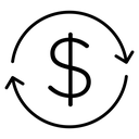 Money Exchange Dollar Arrows icon