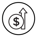Money growing icon
