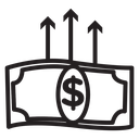 Money growing icon