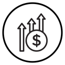Money growing icon