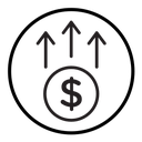 Money growing icon