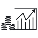 Money revenue graph 2 icon
