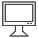Monitor Power Buttons Black Outline icon