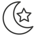 Moon and star icon