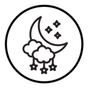 Moon and stars icon