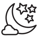 Moon and stars icon