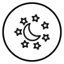 Moon and stars icon