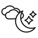 Moon and stars icon