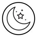 Moon and stars icon