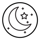 Moon outline icon