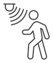 Motion sensor Black Outline icon