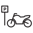 Motorbike parking icon