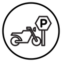 Motorbike Parking Sign icon