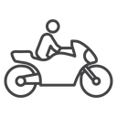 Motorbike riding icon