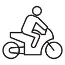 Motorbike riding icon