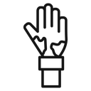 Mottled skin Black Outline icon
