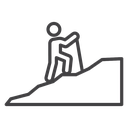 Mountain climb icon