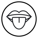 Mouth sticking tongue out icon