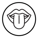 Mouth sticking tongue out icon