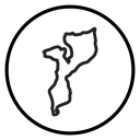 Mozambique map icon