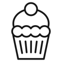 Muffin Black Outline icon