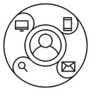 Multichannel marketing icon