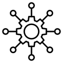 Multichannel Marketing Gear Hub icon