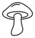 Mushroom Black Outline icon