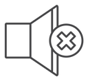Mute Sound Cross icon