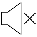 Mute Speaker Cross icon