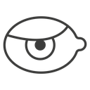 Myasthenia gravis Black Outline icon