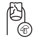 Nail fungus colour icon
