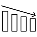 Negative trend icon