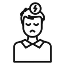 Nervous breakdown Black Outline icon