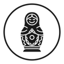 Nesting dolls icon