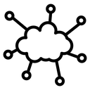 Network cloud icon