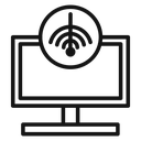 Network speed test Black Outline icon