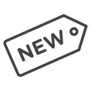 New Ribbon Black Outline icon