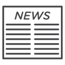 News Front Page Black Outline icon