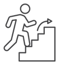 Next steps Black Outline icon