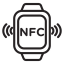 NFC bracelet connected icon