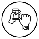 NFC bracelet connected icon