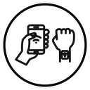 NFC bracelet connected icon