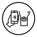 NFC bracelet connected icon