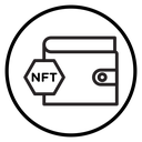 NFT wallet Black Outline icon