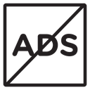No ads icon