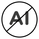 No ai sign icon