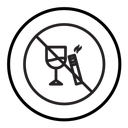 No alcohol and cigarettes icon