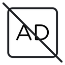 No audio description 3 icon
