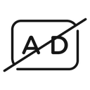 No audio description icon